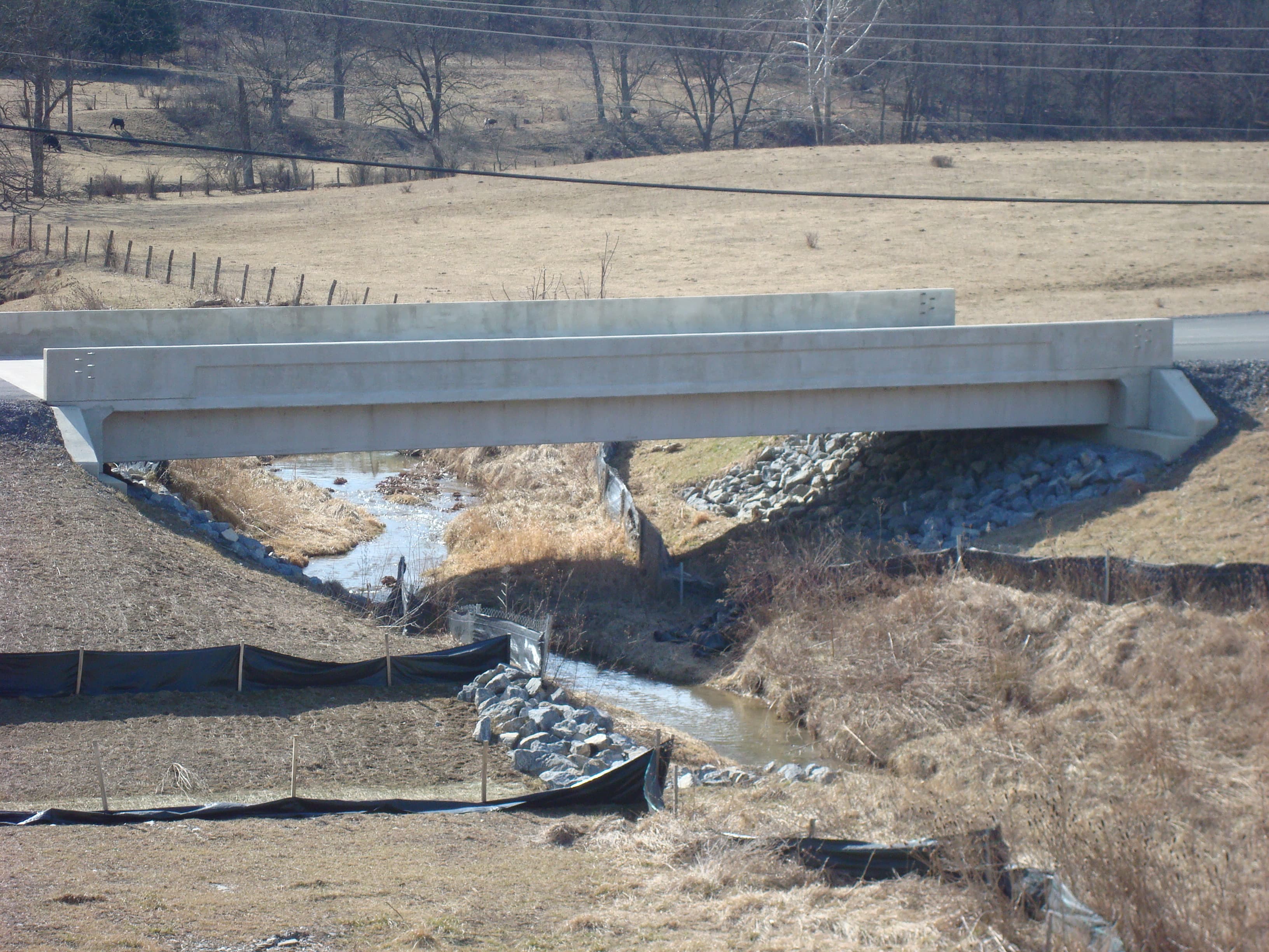 Concrete bridge built by Rhodenizer Construction